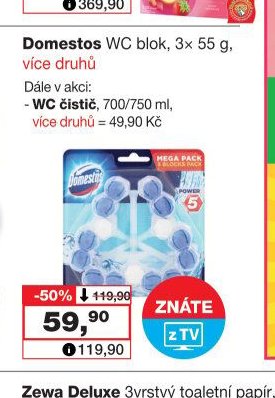 Domestos WC blok, 3x 55 g