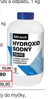 BALTECH Hydroxid sodný čistič potrubí a odpadů, 1 kg