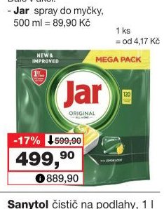Jar tablety do myčky, 75/90/120 ks