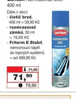 Carlson rozmrazovač skel