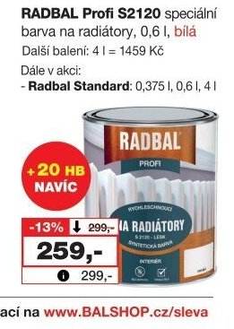 RADBAL Profi S2120 speciální barva na radiátory
