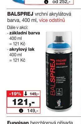 BALSPREJ vrchní akrylátová barva