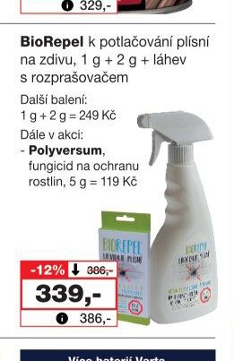 BioRepel k potlačování plísní na zdivu