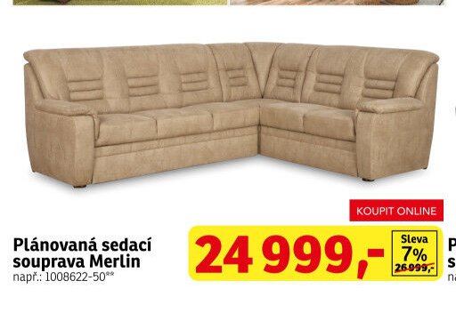 Plánovaná sedací souprava Merlin