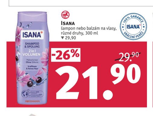 ISANA šampon nebo balzám na vlasy
