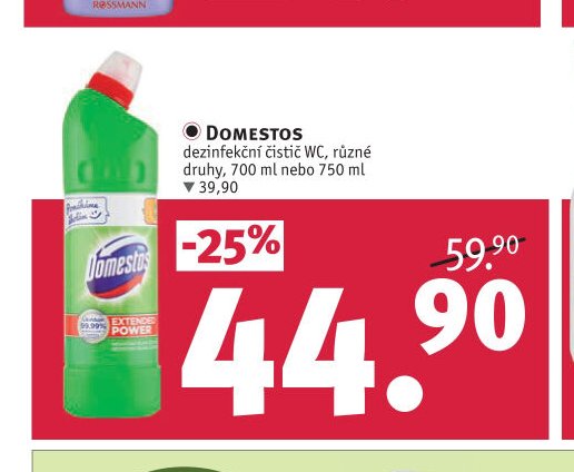 DOMESTOS dezinfekční čistič WC