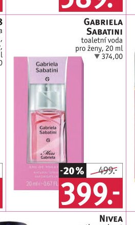 GABRIELA SABATINI toaletní voda pro ženy, 20 ml