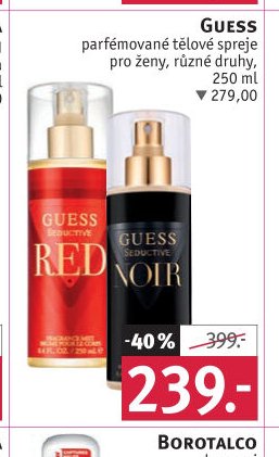 GUESS parfémované tělové spreje pro ženy, různé druhy, 250 ml