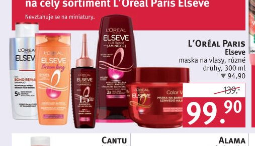 L'Oréal Paris Elseve maska na vlasy, různé druhy, 300 ml