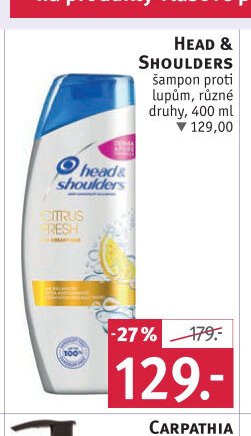 Head & Shoulders šampon proti lupům, různé druhy, 400 ml