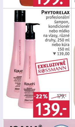 Phytorelax profesionální šampon, kondicionér nebo mléko na vlasy, různé druhy, 250 ml nebo kúra 150 ml