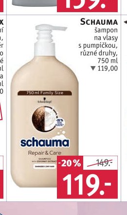 Schauma šampon na vlasy s pumpičkou, různé druhy, 750 ml