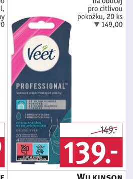 VEET voskové pásky na obličej