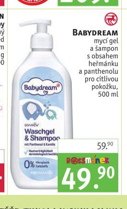 Babydream mycí gel a šampon