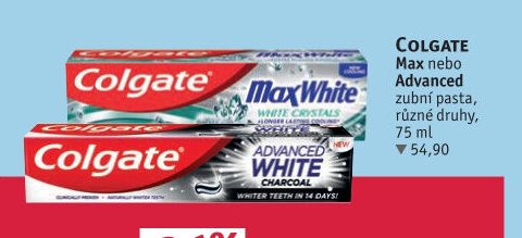Colgate Max nebo Advanced zubní pasta