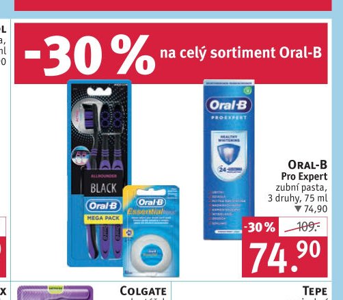 Oral-B zubní pasta a kartáčky