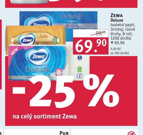 ZEWA Deluxe toaletní papír