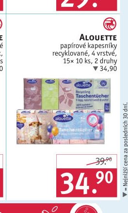ALOUETTE papírové kapesníky recyklované