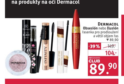 Dermacol Obsesion nebo Ilusión řasenka pro prodloužení a větší objem řas