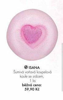 ISANA Šumivá voňavá koupelová koule se srdcem