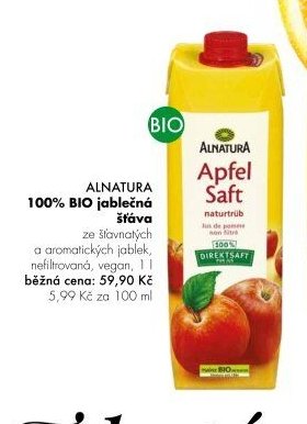 ALNATURA 100% BIO jablečná šťáva