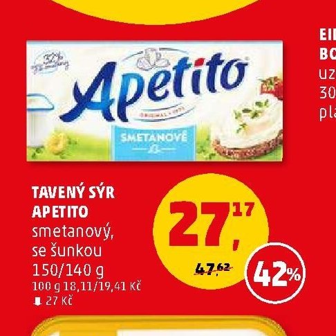 Tavený sýr Apetito - Penny Market aktualniletaky.eu