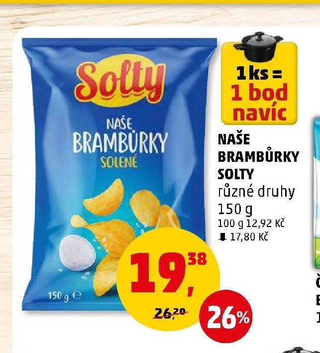 Naše brambůrky Solty - Penny Market aktualniletaky.eu