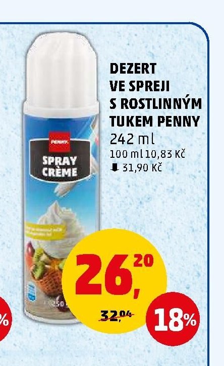 DEZERT VE SPREJI S ROSTLINNÝM TUKEM PENNY - Penny Market aktualniletaky.eu