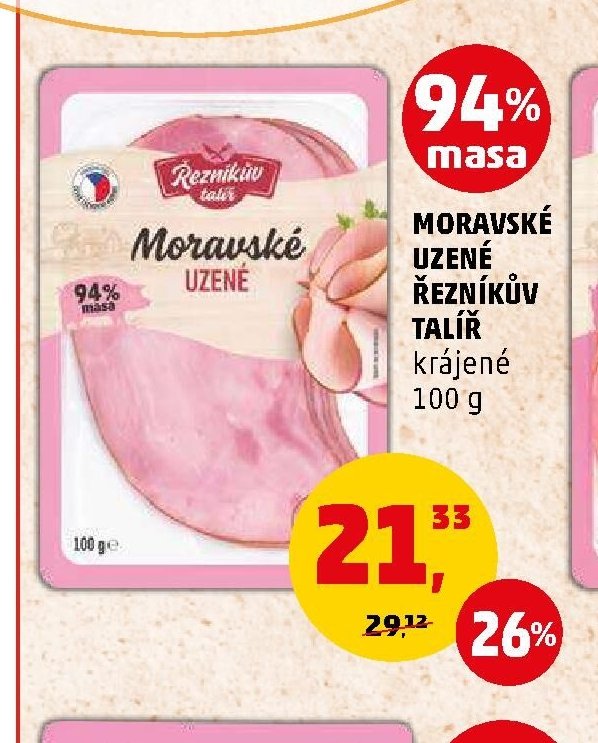 MORAVSKÉ UZENÉ ŘEZNÍKŮV TALÍŘ krájené 100 g - Penny Market aktualniletaky.eu