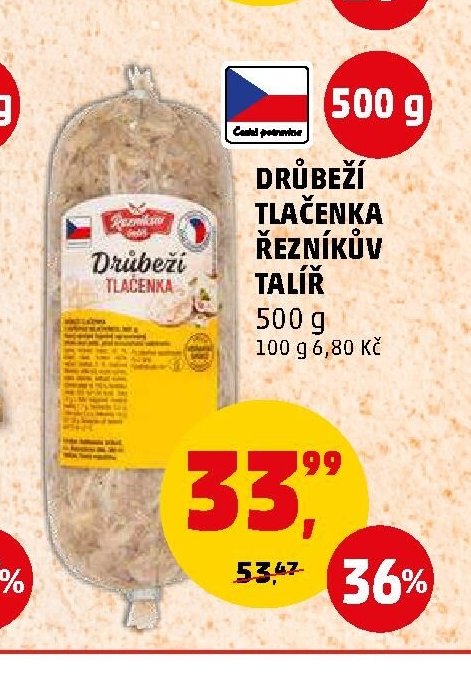 DRŮBEŽÍ TLAČENKA ŘEZNÍKŮV TALÍŘ 500 g - Penny Market aktualniletaky.eu