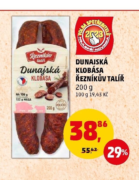 Dunajská klobása Řezníkův talíř - Penny Market aktualniletaky.eu