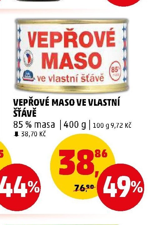 Vepřové maso ve vlastní šťávě - Penny Market aktualniletaky.eu