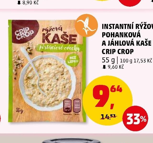 Instantní rýžová, pohanková a jáhlová kaše Crip Crop - Penny Market aktualniletaky.eu