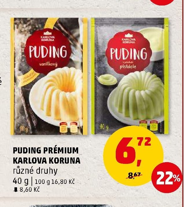 Puding Prémium Karlova Koruna různé druhy - Penny Market aktualniletaky.eu