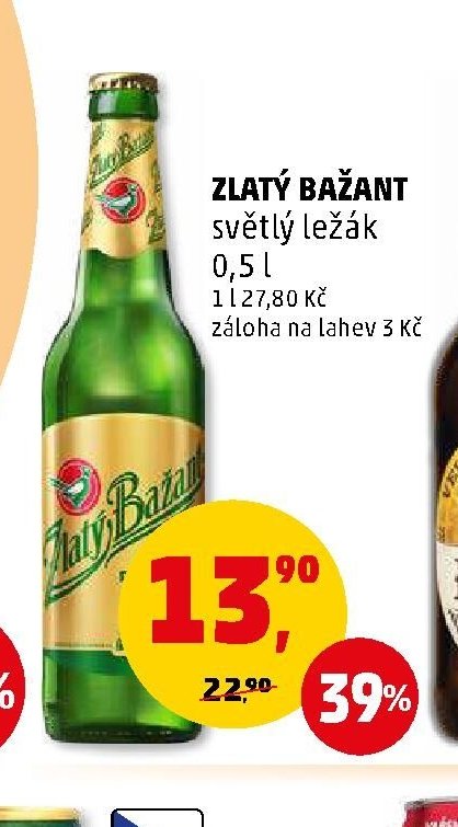 Zlatý Bažant světlý ležák 0,5 l - Penny Market aktualniletaky.eu