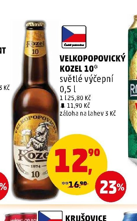 Velkopopovický Kozel 10° světlé výčepní 0,5 l - Penny Market aktualniletaky.eu