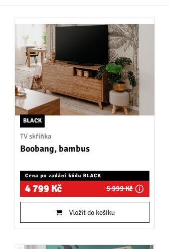 TV skříňka Boobang, bambus