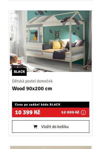 Dětská postel domeček Wood 90x200 cm