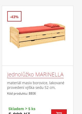 Jednolůžko MARINELLA