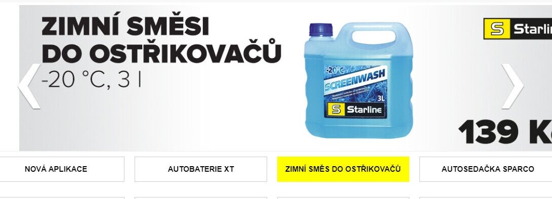 Zimní směs do ostřikovačů