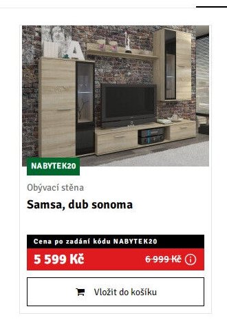 Obývací stěna Samsa, dub sonoma