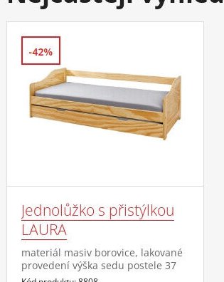 Jednolůžko s přistýlkou LAURA
