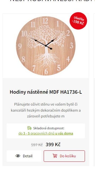 Hodiny nástěnné MDF HA1736-L