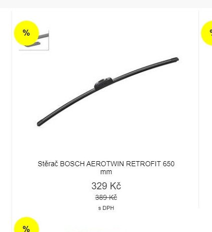 Stěrač Bosch Aerotwin Retrofit 650 mm