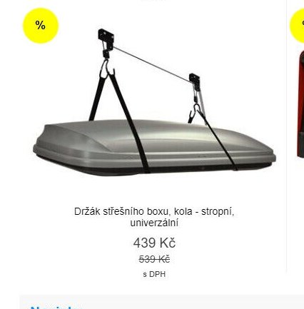 Držák střešního boxu, kola - stropní, univerzální