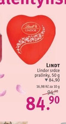 LINDT Lindor srdce pralinky, 50 g