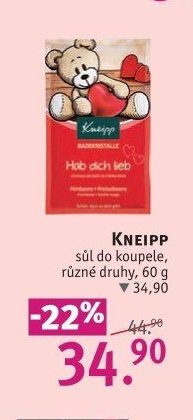 KNEIPP sůl do koupele, různé druhy, 60 g