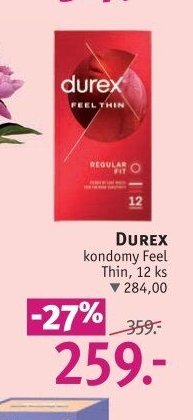 DUREX kondomy Feel Thin, 12 ks