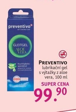 PREVENTIVO lubrikační gel s výtažky z aloe vera, 100 ml