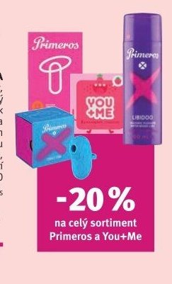 PRIMEROS na celý sortiment Primeros a You+Me